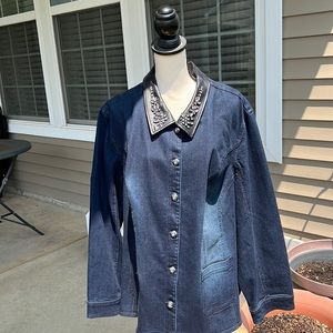 Dark denim women’s jacket 3X